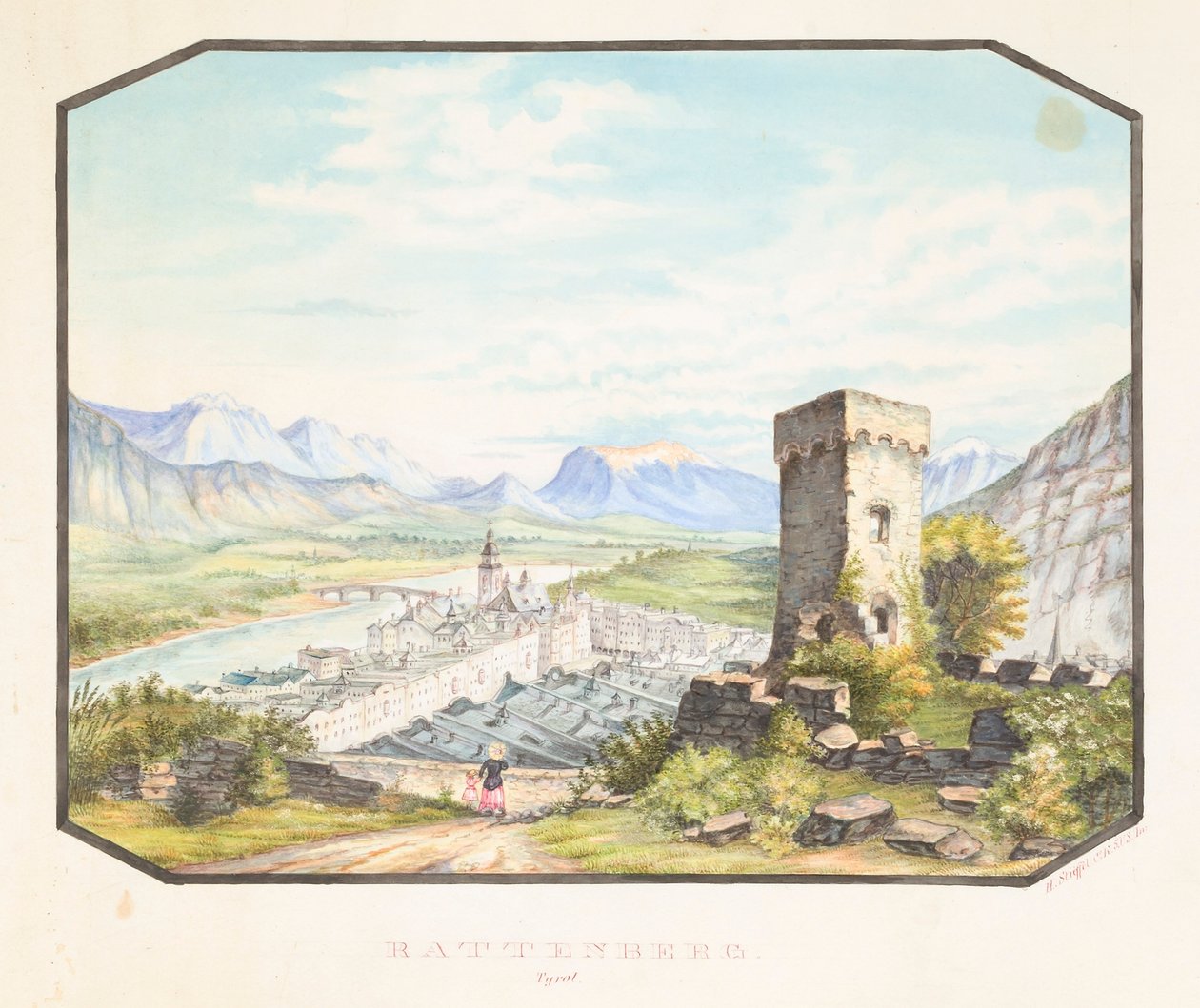 Rattenberg, Tyrol av Hermann Stieffel