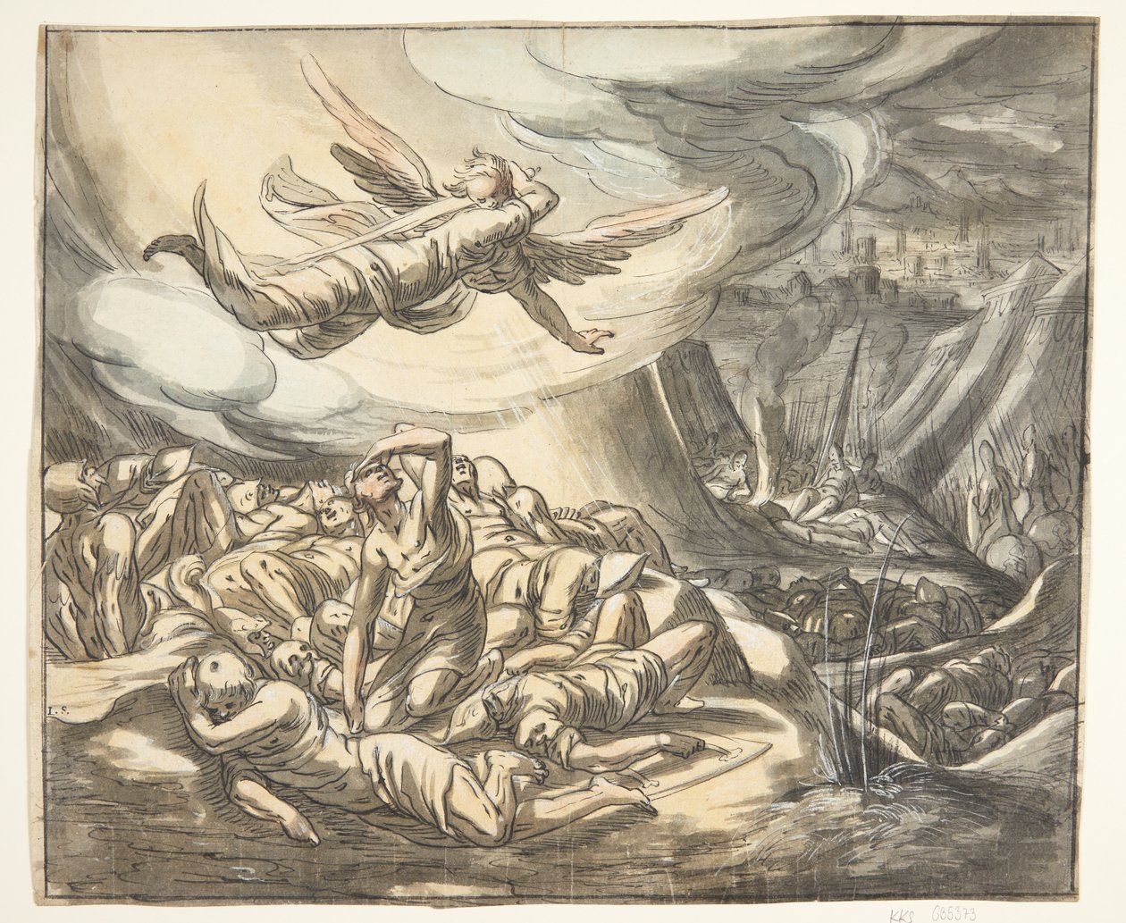 Ängel med draget svärd. av Hermann Weyer
