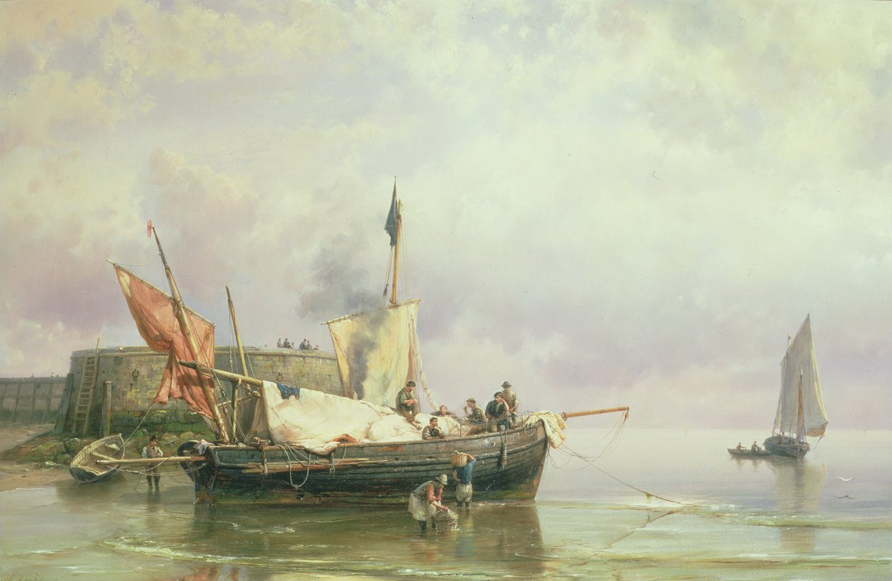 Marin scen av Johannes Hermann Barend Koekkoek
