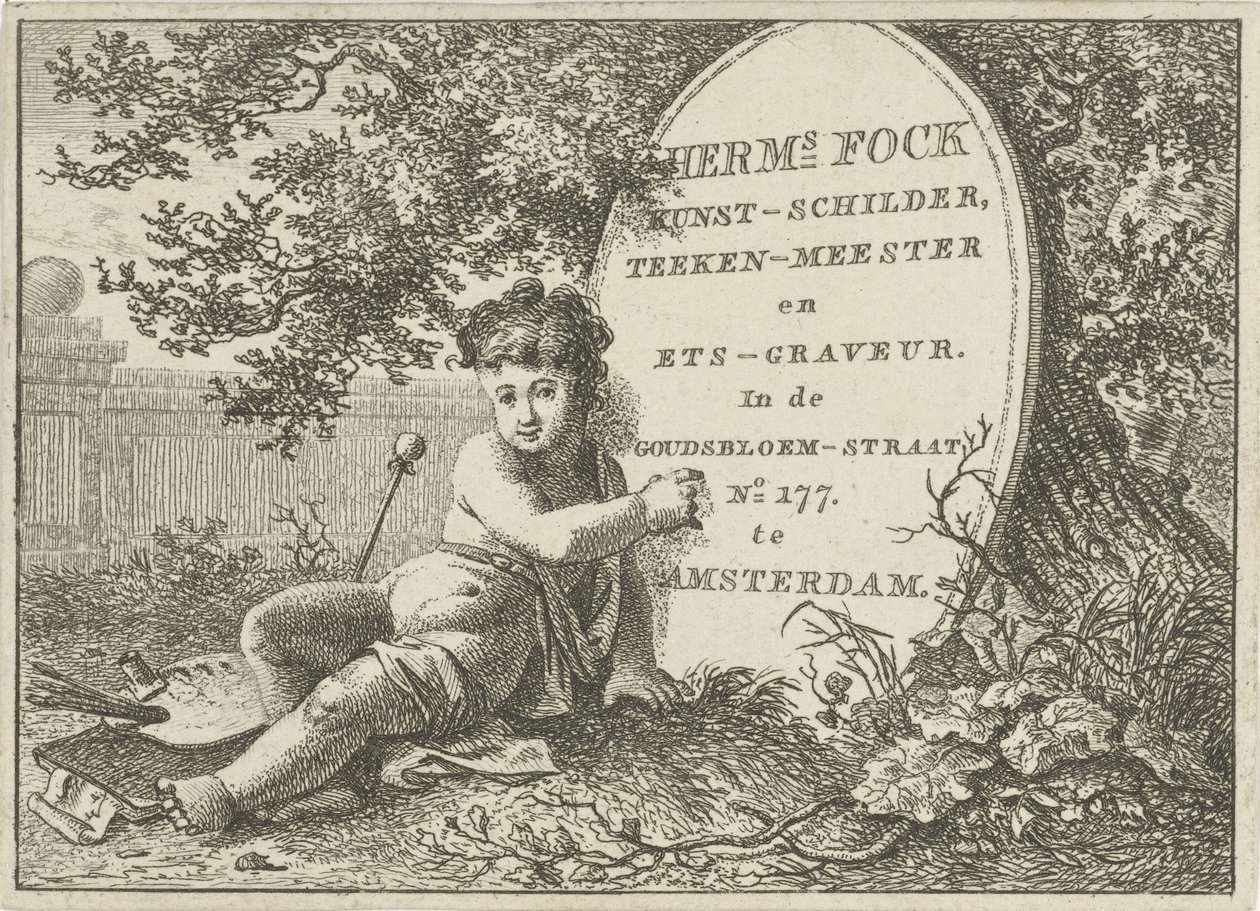 Visitkort av Hermanus Fock av Hermanus Fock