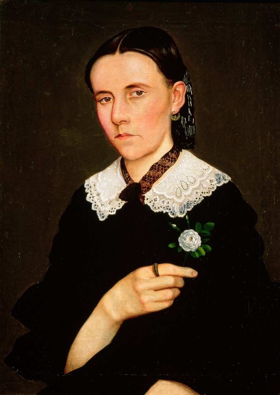 Porträtt av en kvinna, 1861 av Hermenegildo Bustos