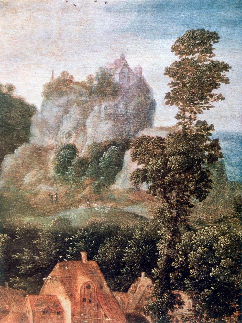 Flyg till Egypten, detalj, c1530-1550. av Herri met de Bles