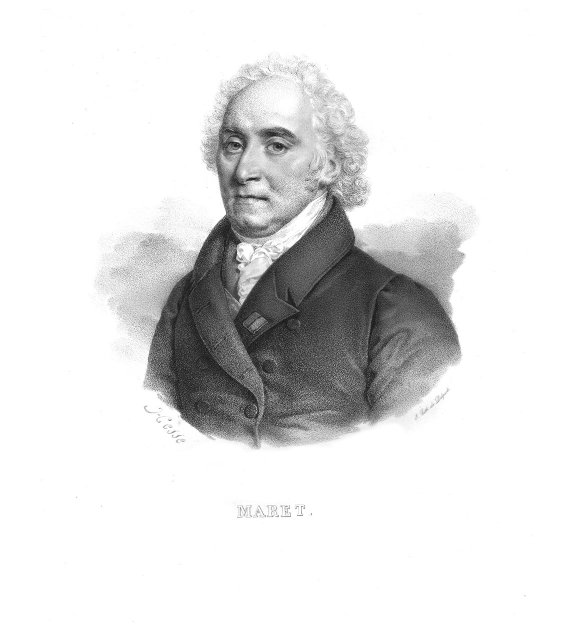 Hugues-Bernard Maret, Duc de Bassano, c1820-talet. av Hesse