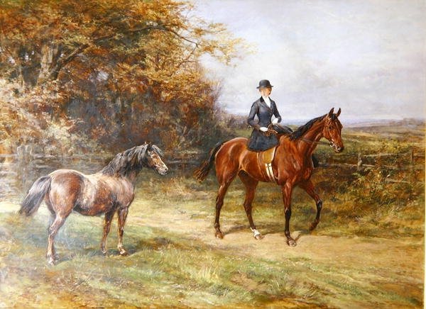 Lady Denman (1884-1954) (olja på duk) av Heywood Hardy