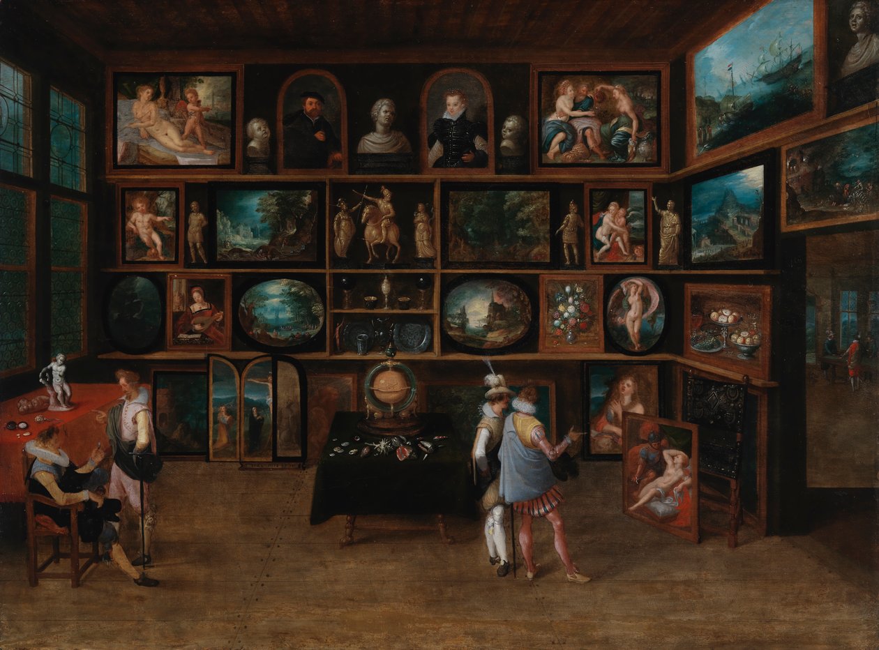 Connoisseurs at a Gallery Suomi av Hieronymous Francken II