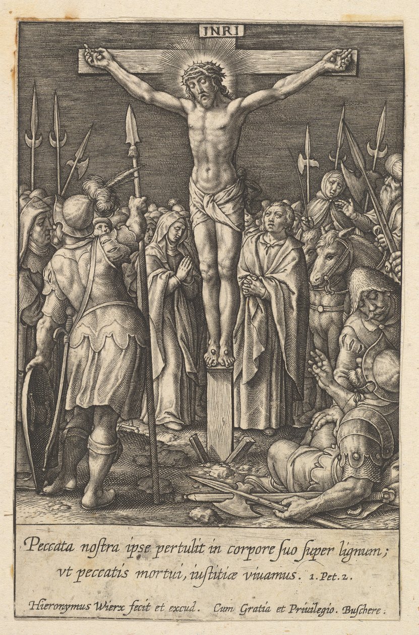 Kristus korsfäst, före 1619. av Hieronymous Wierix