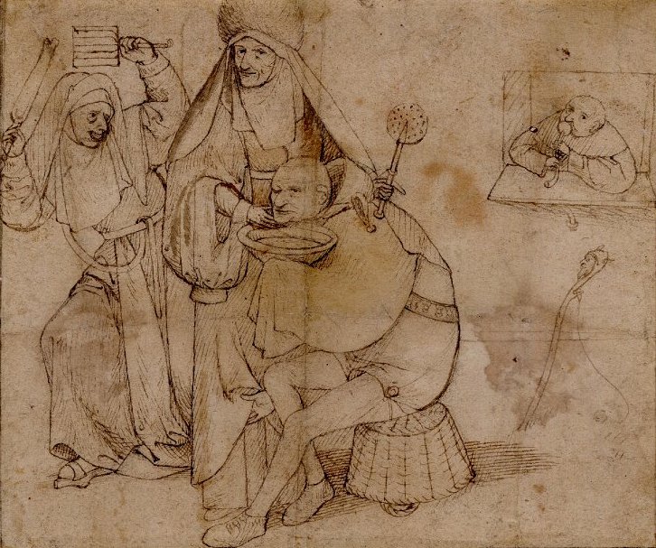 A comical barber scene av Hieronymus Bosch