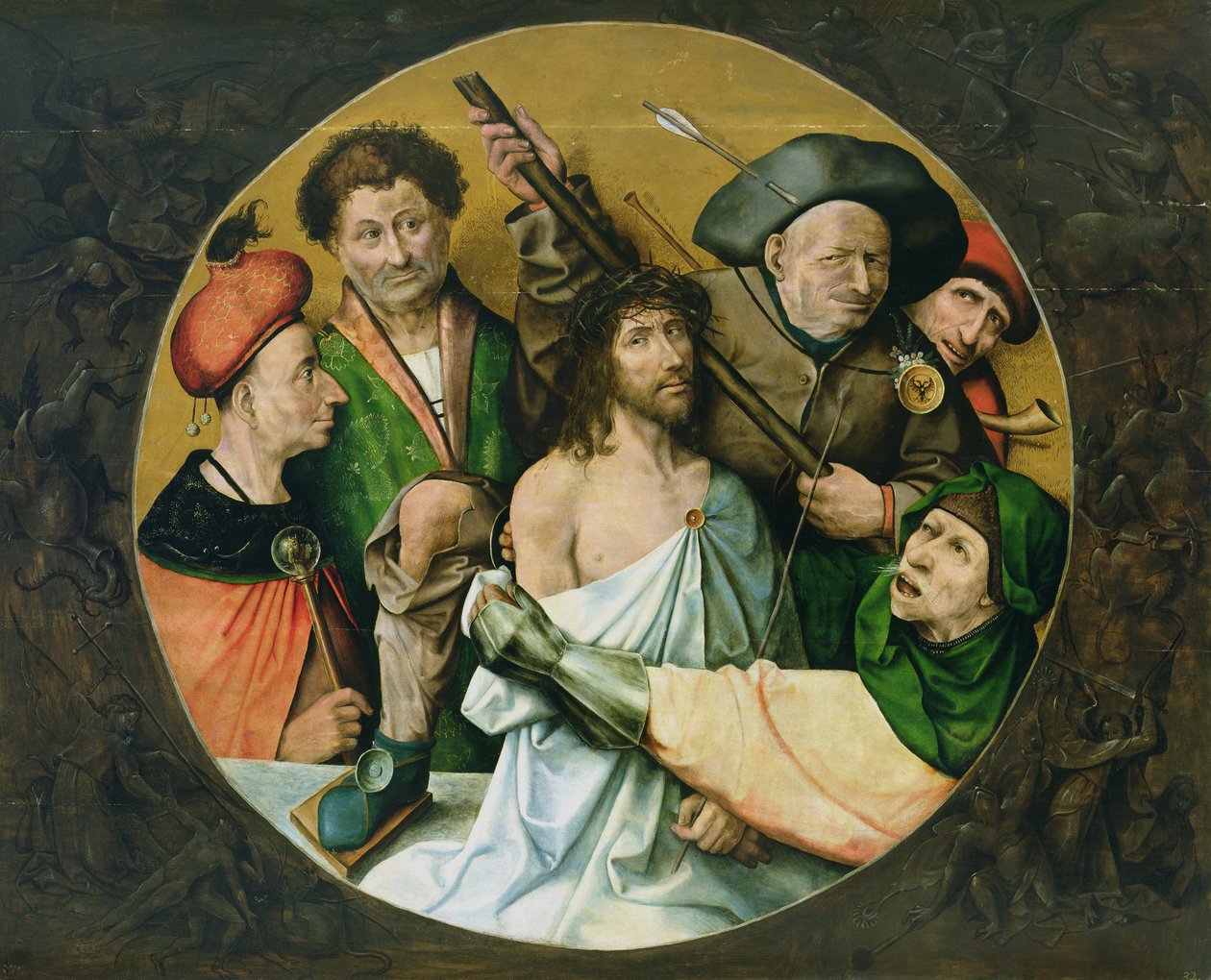 Kristus krönt med törnar, 1510 av Hieronymus Bosch