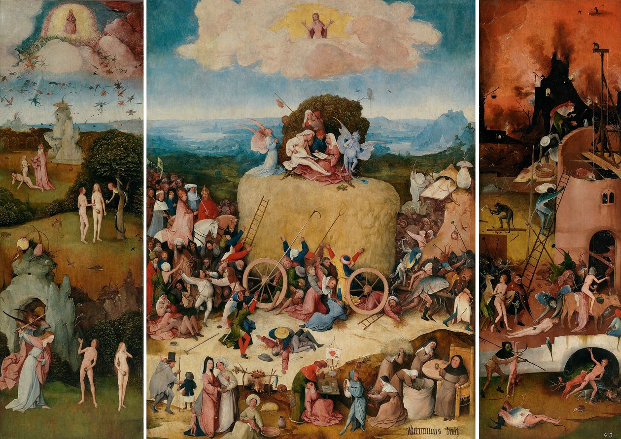 De hooiwagen av Hieronymus Bosch