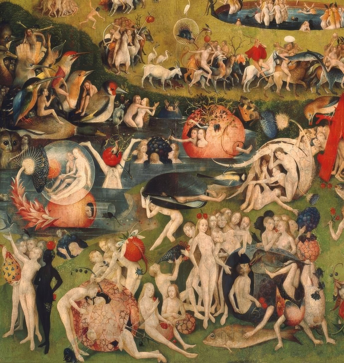 De jordiska njutningarnas trädgård av Hieronymus Bosch