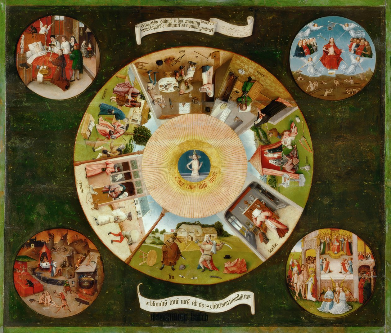 De sju stora synderna och de fyra sista sakerna av Hieronymus Bosch