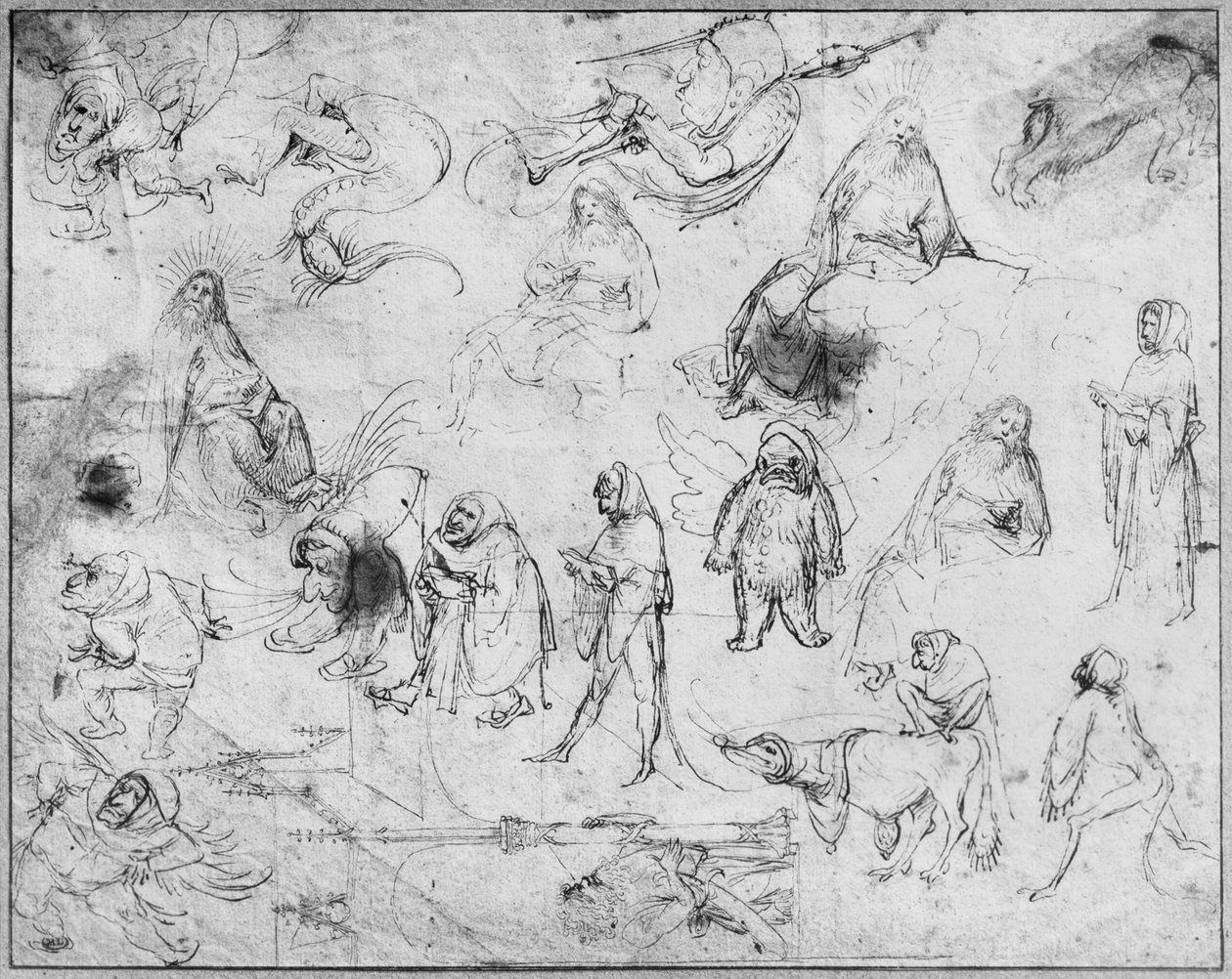 Frestelse av Sankt Antonius (recto) av Hieronymus Bosch