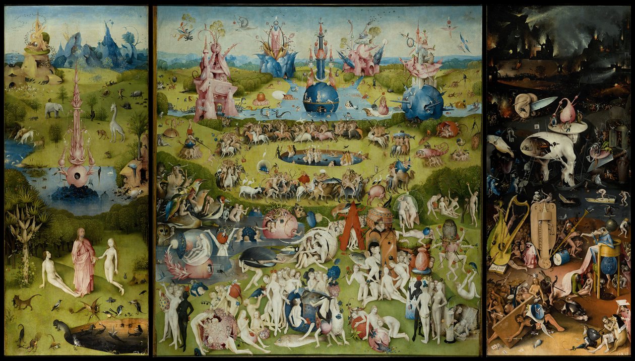 De jordiska läckerheternas trädgård av Hieronymus Bosch