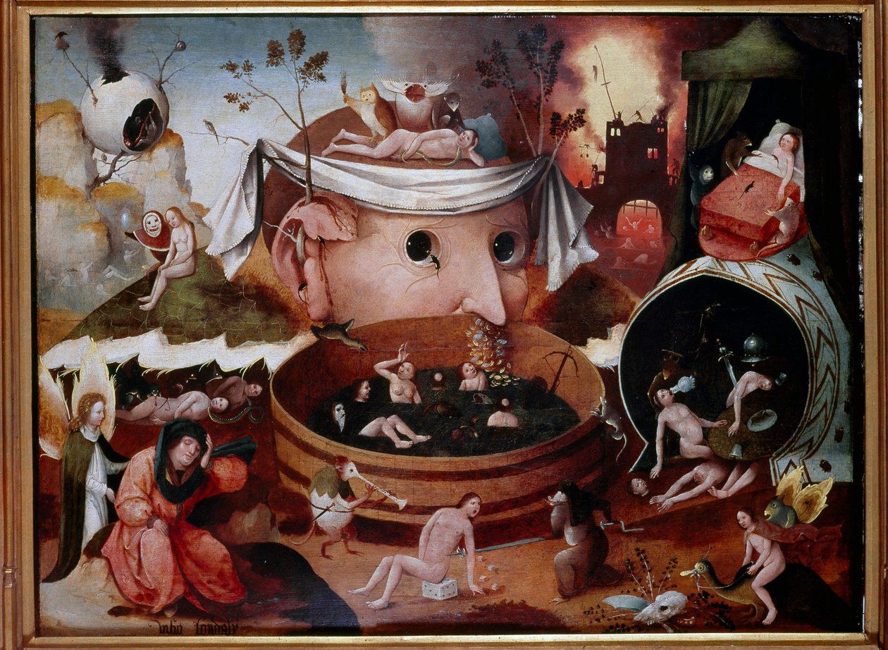 Visionen av Tondailus av Hieronymus (follower of) Bosch