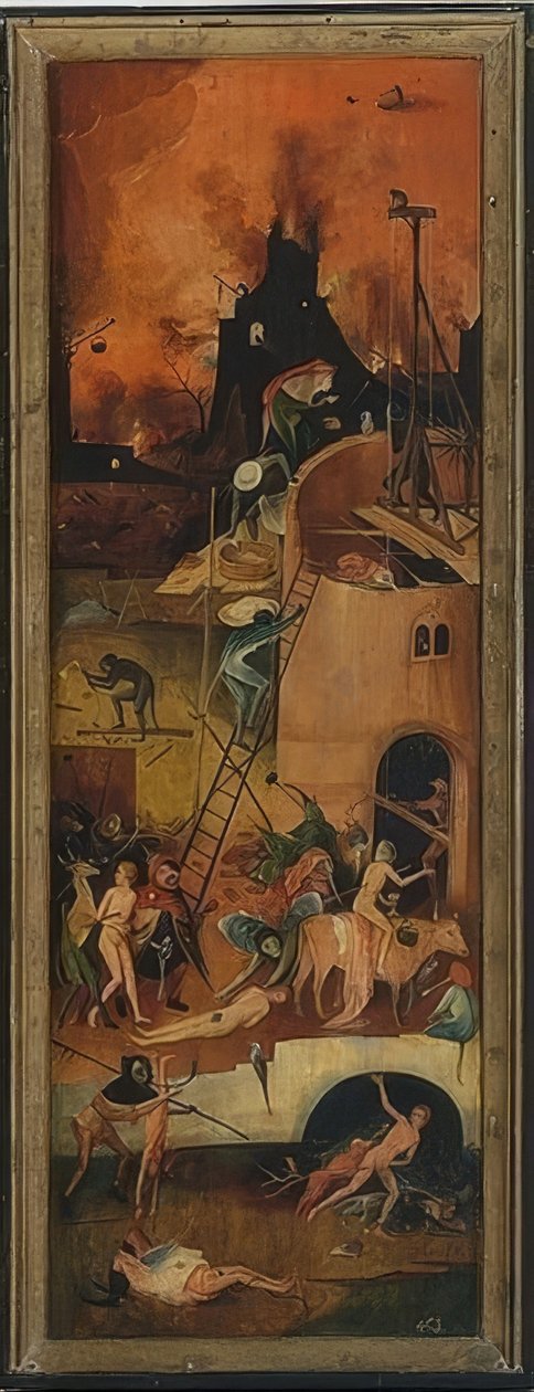 Hövagnen (triptyk). Vänster panel. Omkring 1515 av Hieronymus Bosch