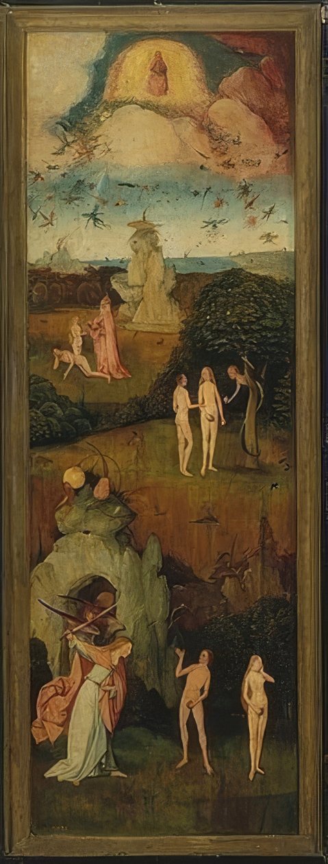 Hövagnen (triptyk). Vänster panel. Omkring 1515 av Hieronymus Bosch