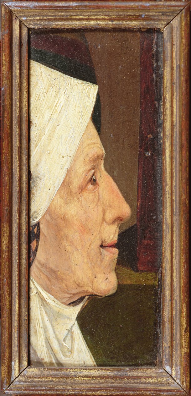 Huvud av en gammal kvinna av Hieronymus Bosch