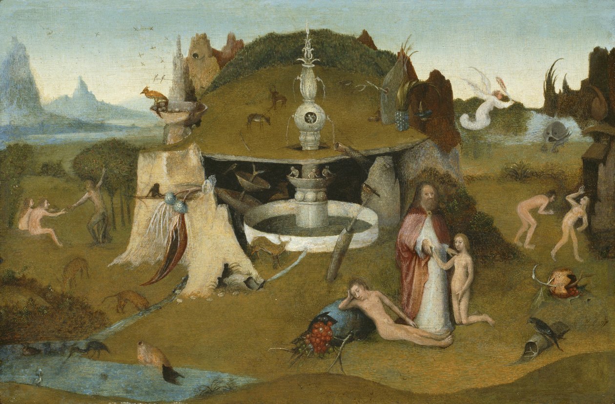 Paradisets trädgård, 1510-20 av Hieronymus Bosch