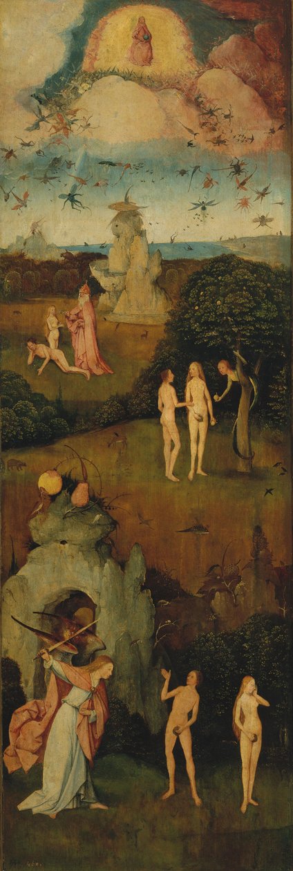 Vänsterpanelen Haywain Triptych, ca. 1516 av Hieronymus Bosch