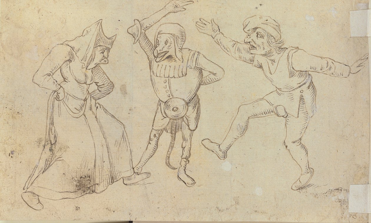 Tre dansande figurer av Hieronymus Bosch