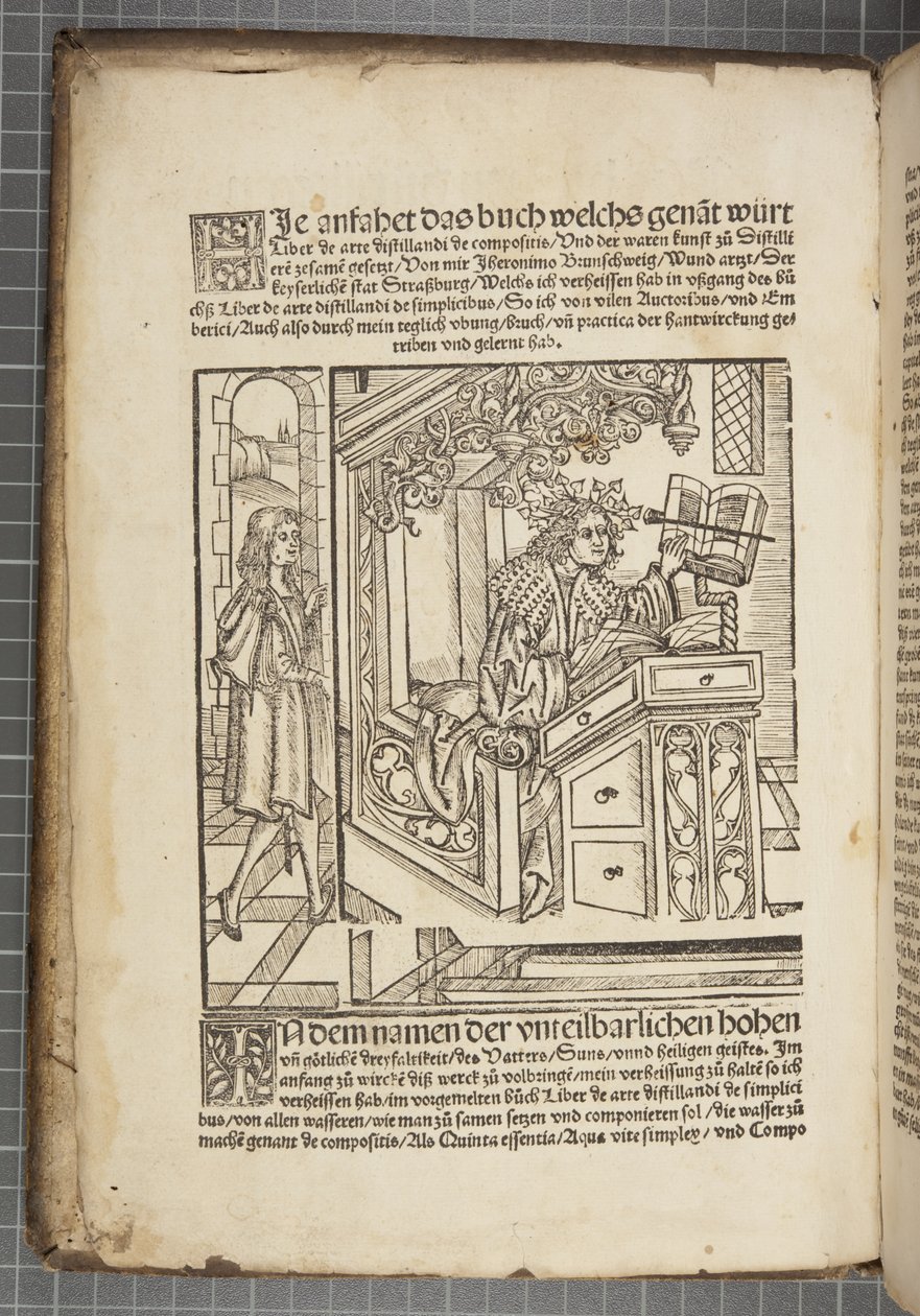 Destillering av boken av Hieronymus Brunschwig