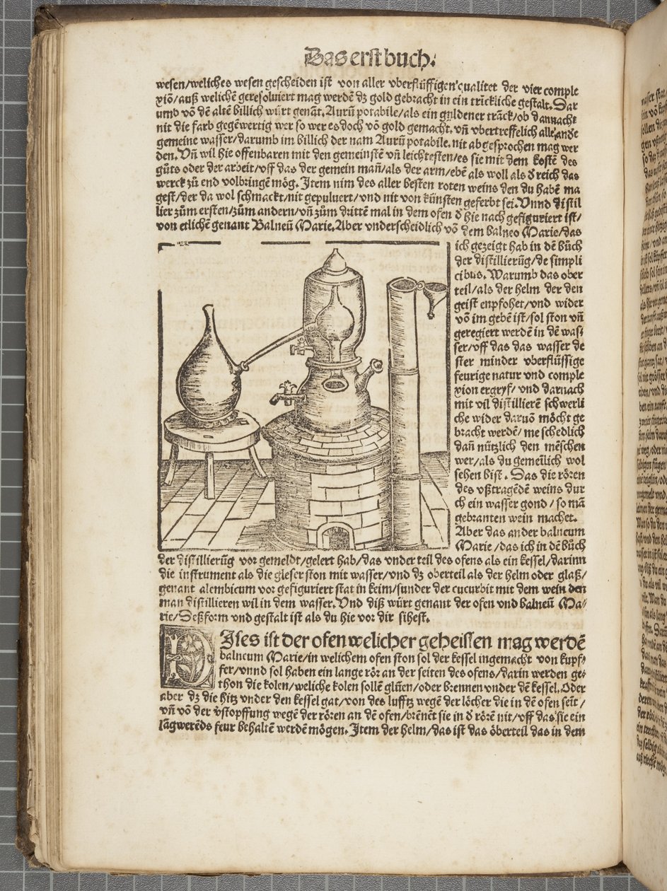 Destillering av boken av Hieronymus Brunschwig