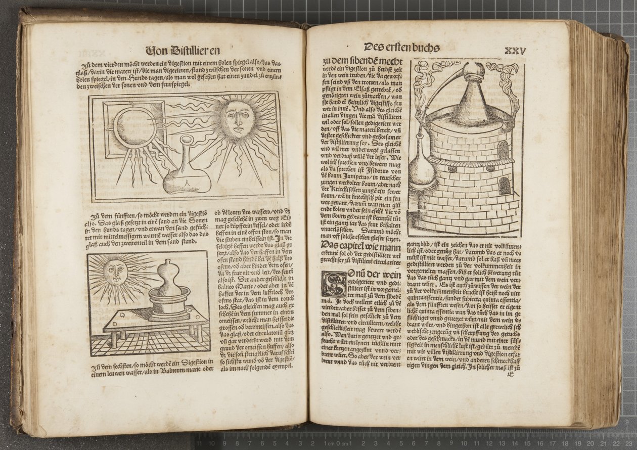 Destillering av boken av Hieronymus Brunschwig