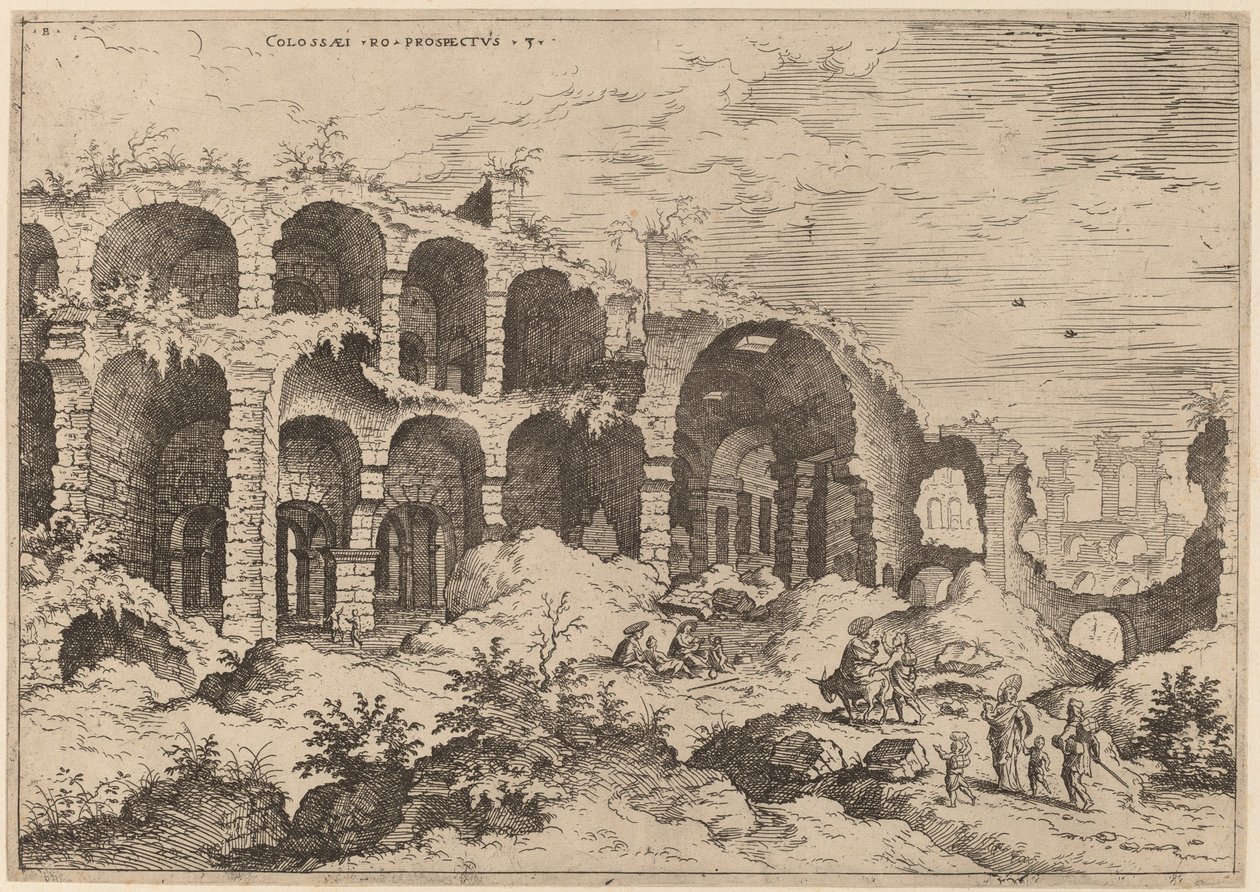 Tredje utsikten över Colosseum av Hieronymus Cock