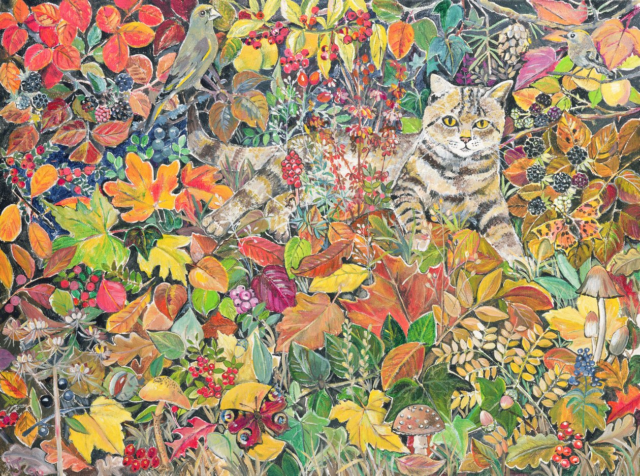 Tabby i höst, 1996 av Hilary Jones