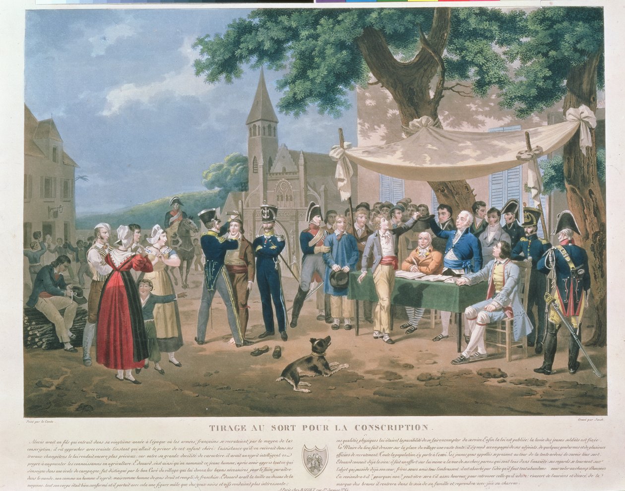 Lottdragning om värnplikten av Hippolyte Lecomte