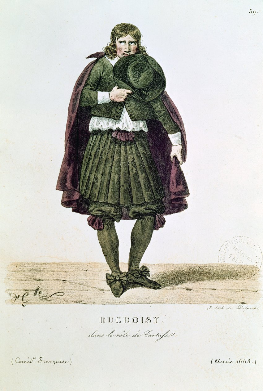 Ducroisy i titelrollen som Tartuffe 1668, från 