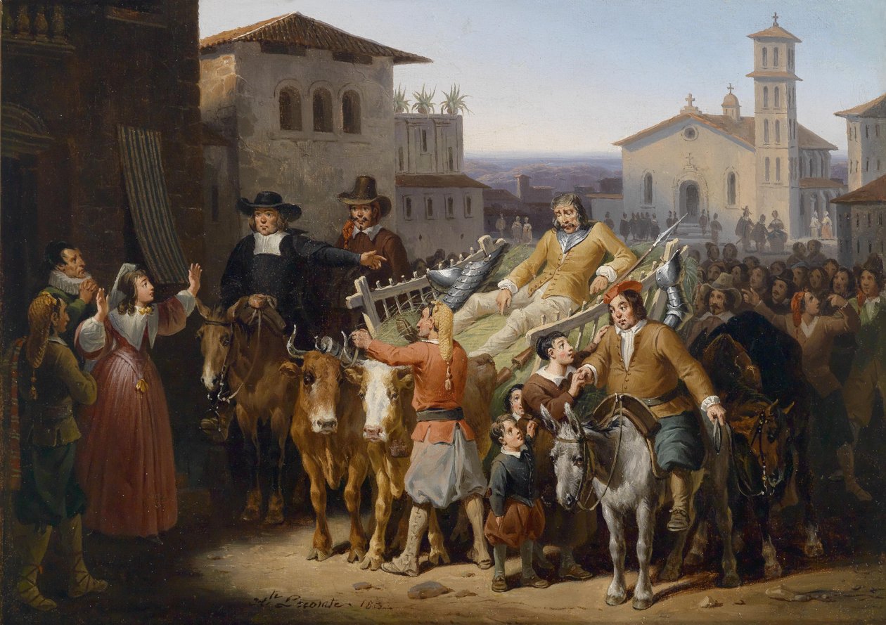 Don Quijotes hemkomst av Hippolyte Lecomte