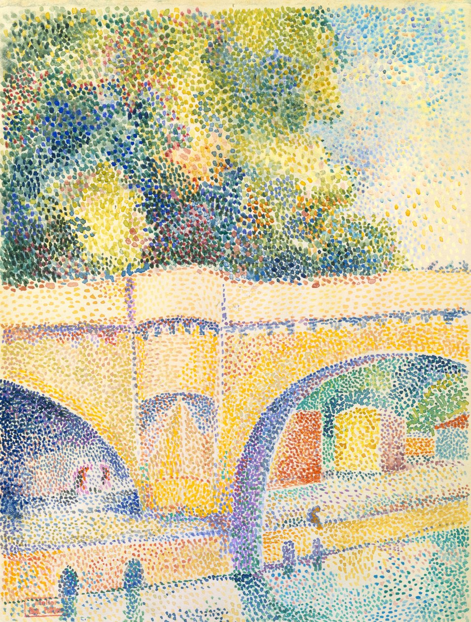 Le Pont Neuf, ca 1912-14 (wc och gouache på papper) av Hippolyte Petitjean
