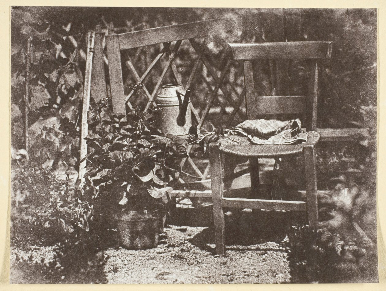 Stol i en trädgård av Hippolyte Bayard