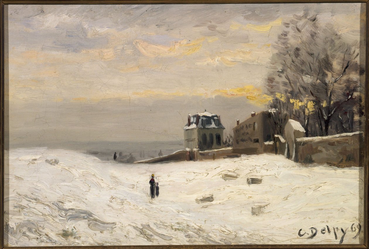 Snö på Montmartre av Hippolyte Camille Delpy