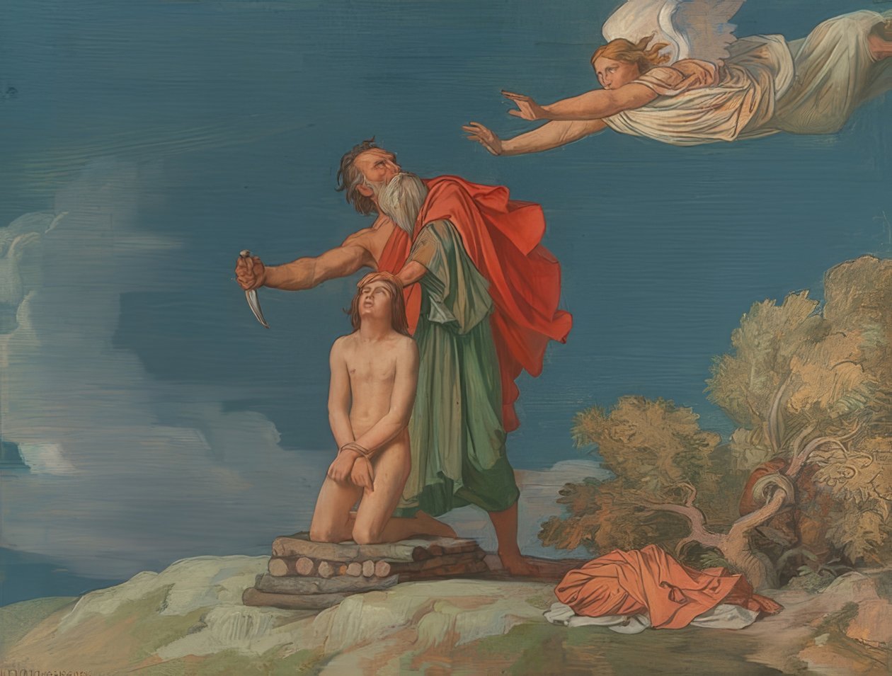 Isaks offer. 1860 av Hippolyte Flandrin