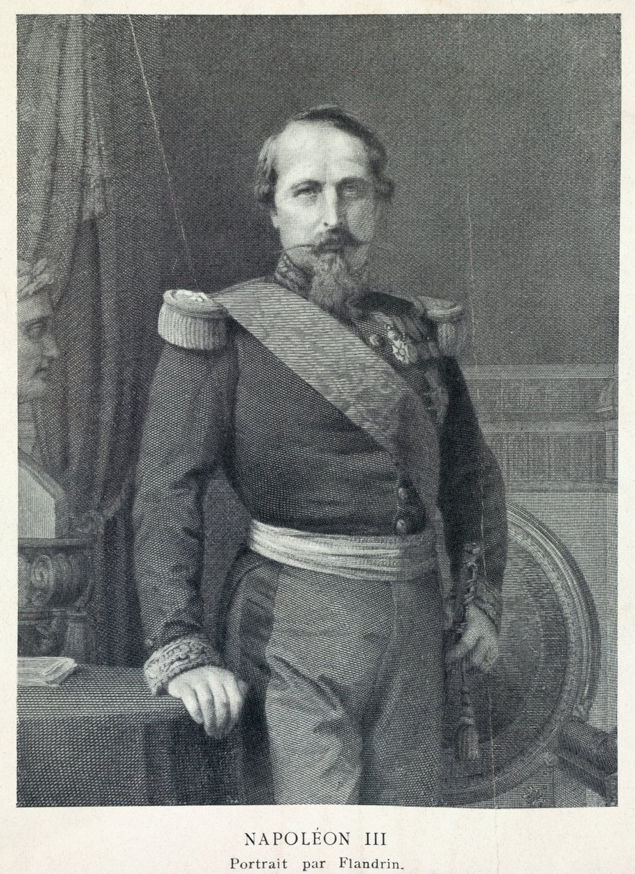 Porträtt av kejsar Napoleon 3 av Hippolyte Flandrin