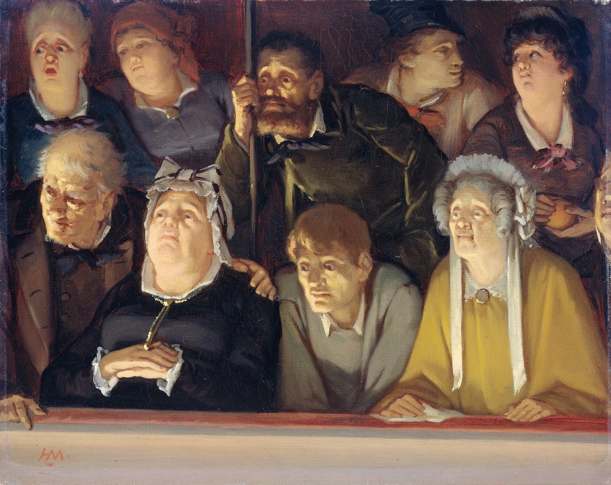 Teaterpublik av Hippolyte Michaud