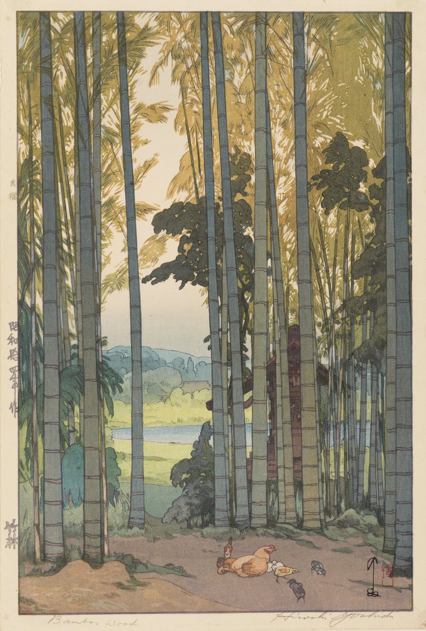 Bambu trä av Hiroshi Yoshida