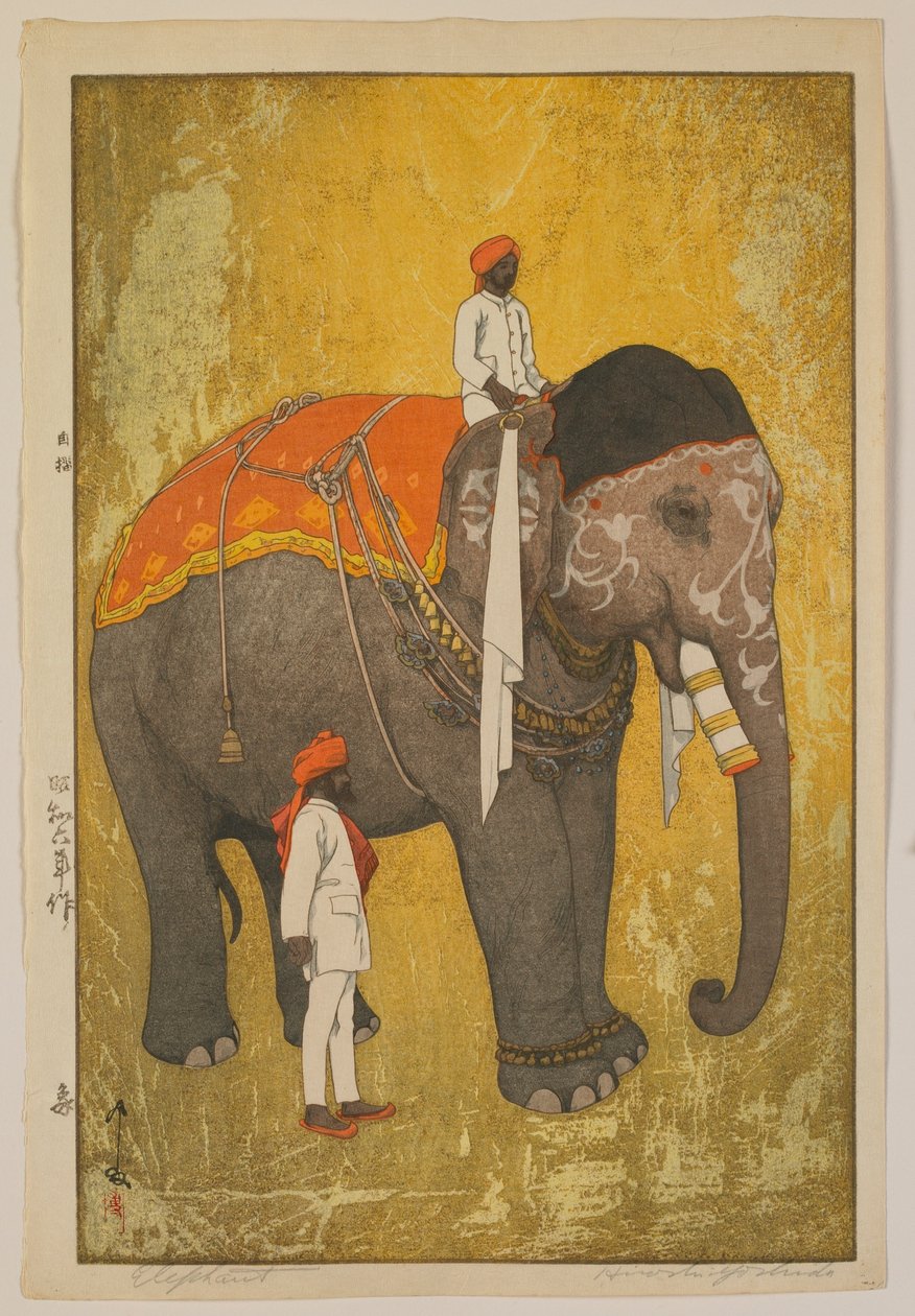 Elefant, Showa-eran av Hiroshi Yoshida