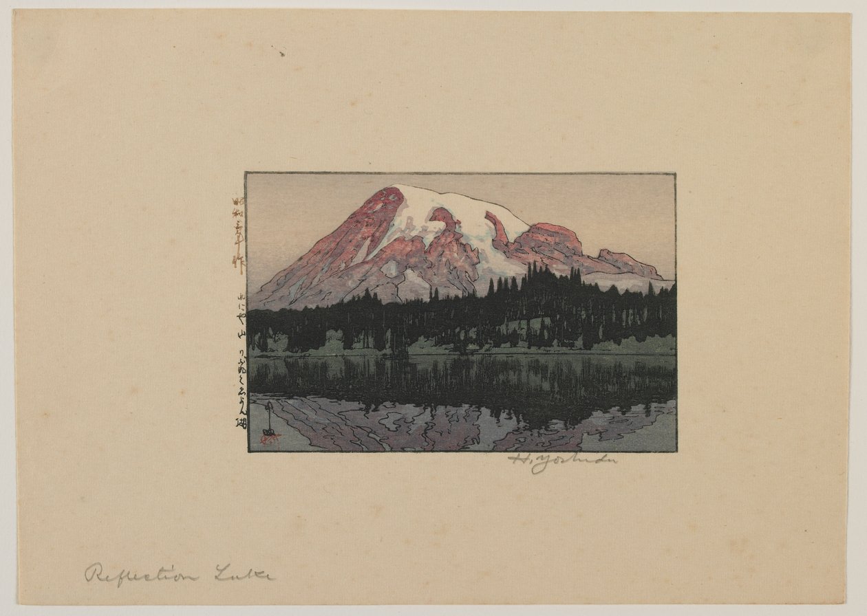 Reflection Lake på Mount Rainier, Showa-eran av Hiroshi Yoshida
