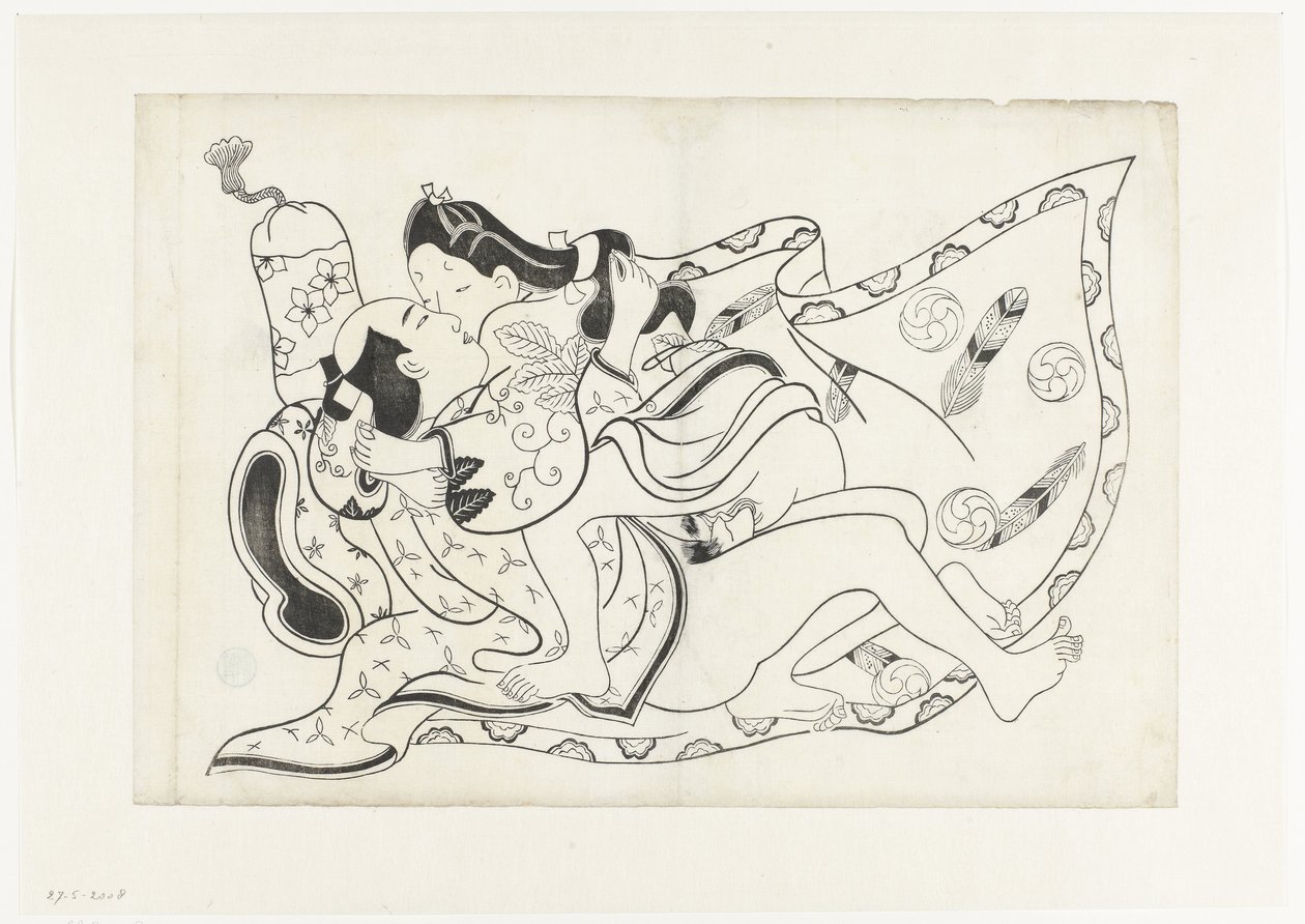 Erotisk show av Hishikawa Moroshige (attributed to)