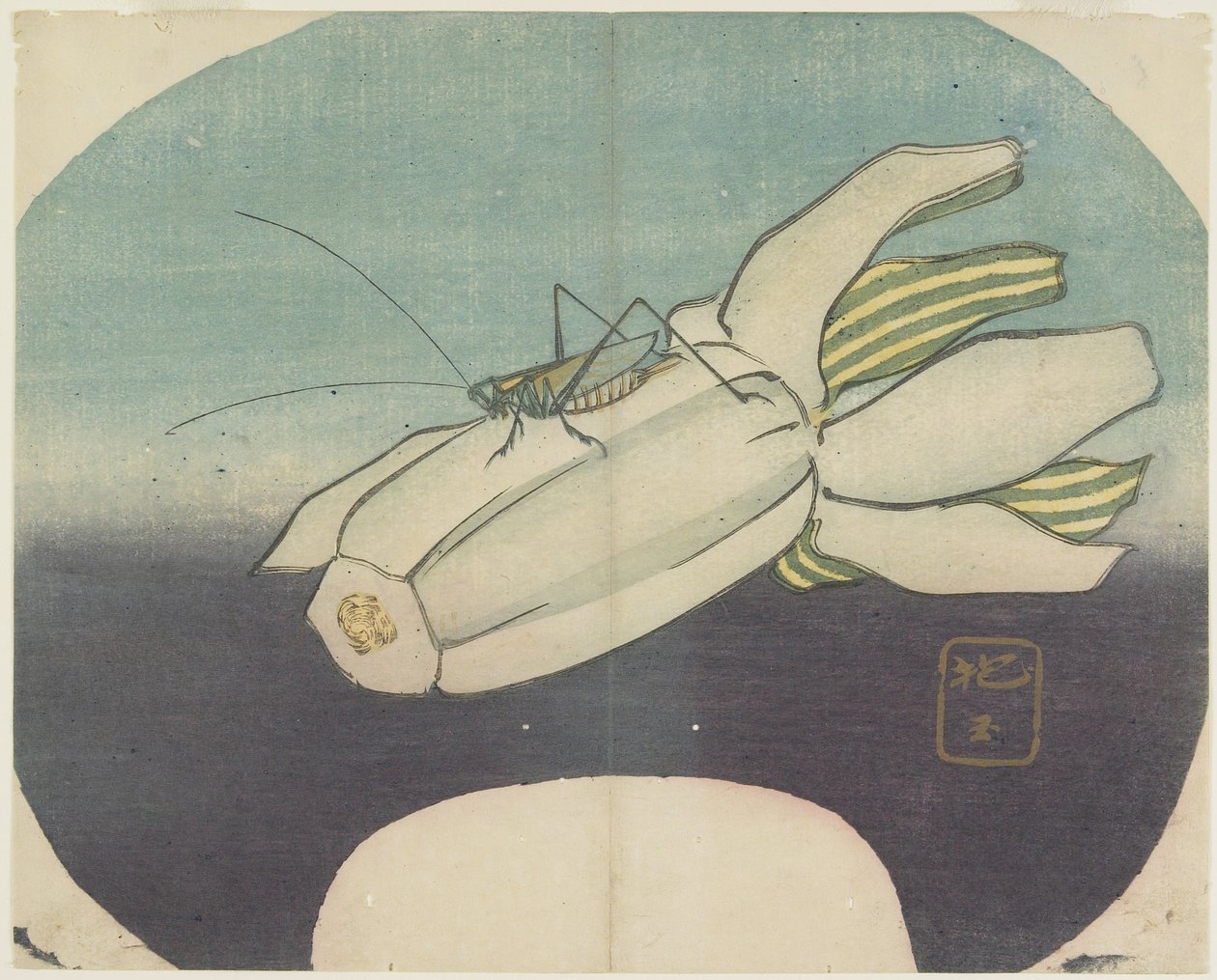(Cricket on a Squash), c. 1830 av Hogyoku