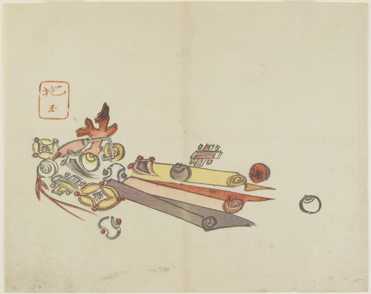 (Prydnader i en festflotte), ca 1830 av Hogyoku