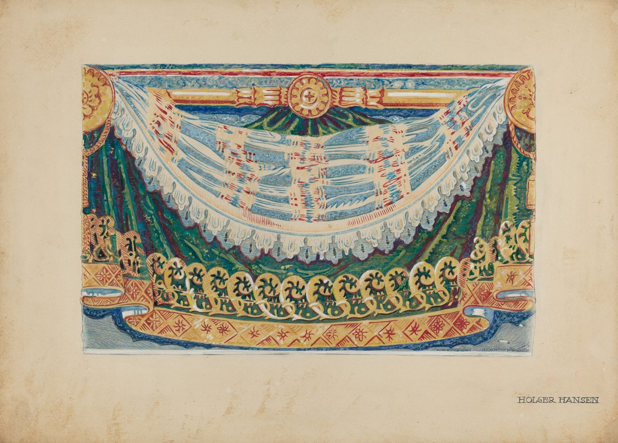 Tapeter kantdesign, ca. 1939. av Holger Hansen
