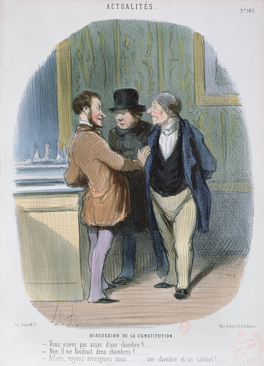 Diskussion om konstitutionen, 1848 av Honoré Daumier