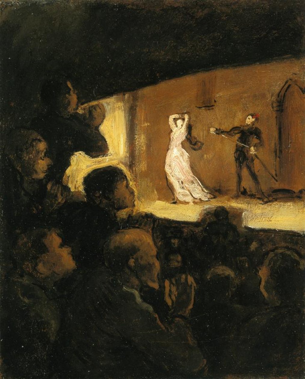 I teatern, 1860-64 av Honoré Daumier