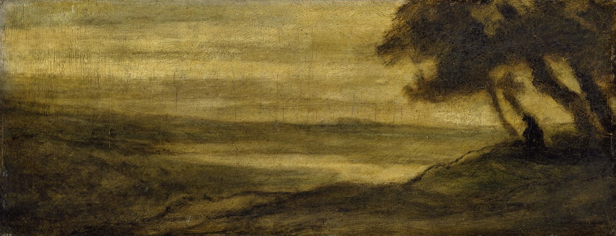 Landskap med en figur, c. 1860 av Honoré Daumier