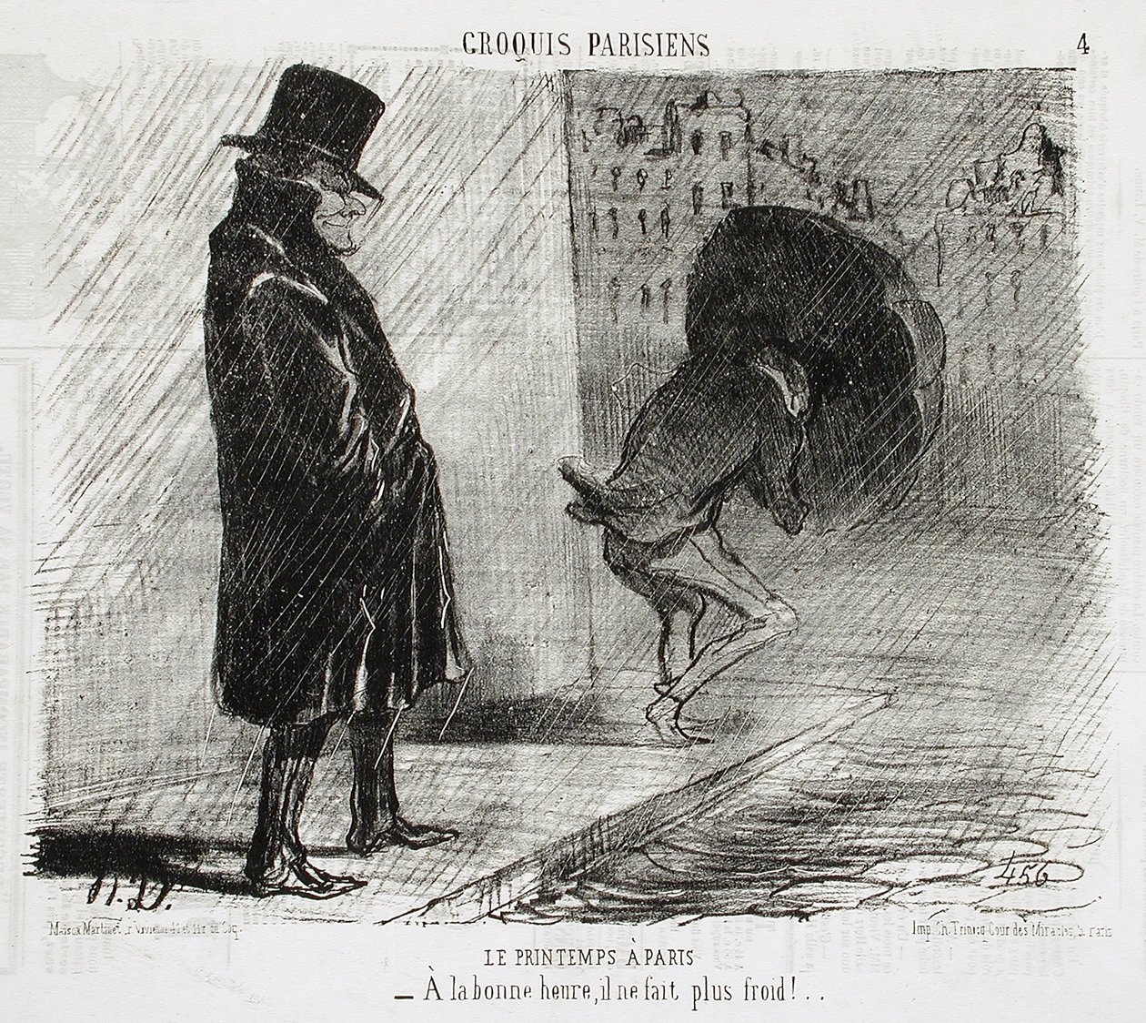 Le Printemps à Paris av Honoré Daumier