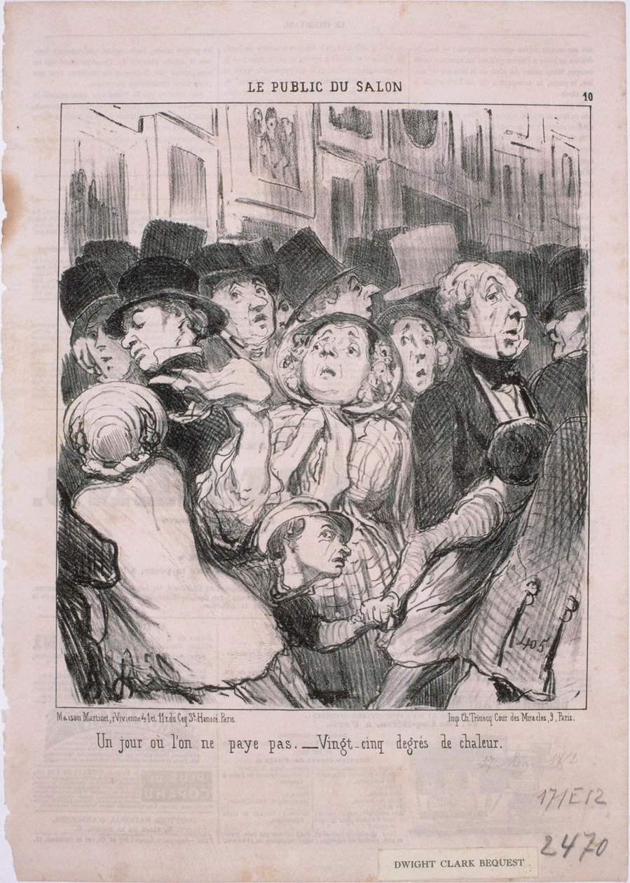 Le Public du Salon- Un jour où lon ne paye pas… av Honoré Daumier
